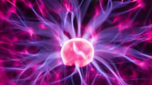 Abstract Plasma Ball Energy Display