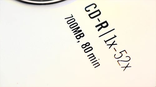 Close Up of CD Disk Technology