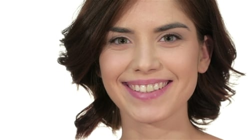 Smiling Woman Portrait in Close-up