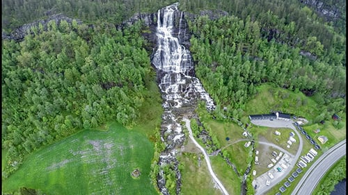 Tvindefossen Waterfall Norway