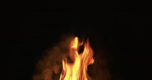 Fire Flame Black Campfire Background Orange Burn