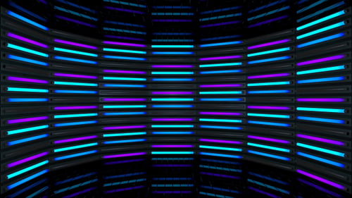 Pulsating Neon Light Tunnel Loop Background