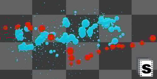 Colorful Paint Drops with Alpha Channel Animation