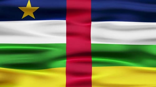 Waving Central African Republic Flag Seamless Loop