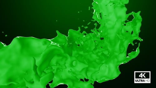 Twisted Green Paint Splash V7