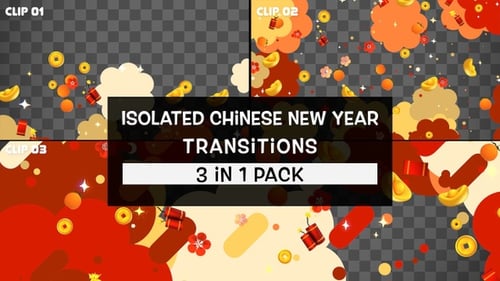 Chinese New Year Flat Design Transition Pack