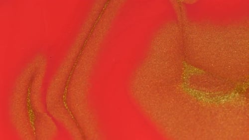 Abstract Red and Gold Liquid Mixture Background
