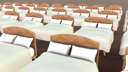 A Lot Of Beds In A Row Hd