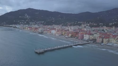 Alassio Coast City and Pier Promenade