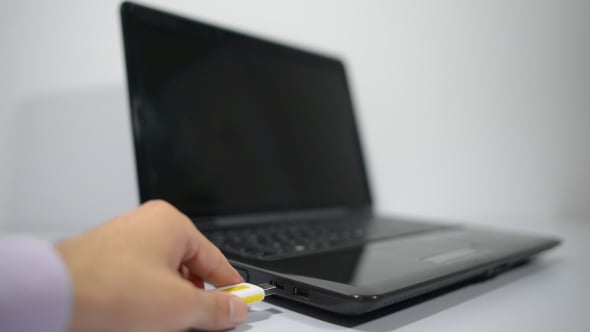 Unplugging USB from Laptop, Technology Stock Footage ft. computer ...