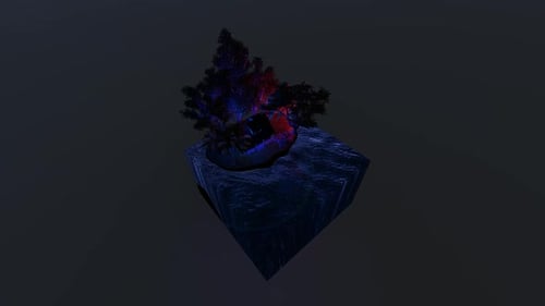 Desierto isométrico por la noche