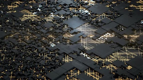 Futuristic Digital Network Data Flow Background Animation