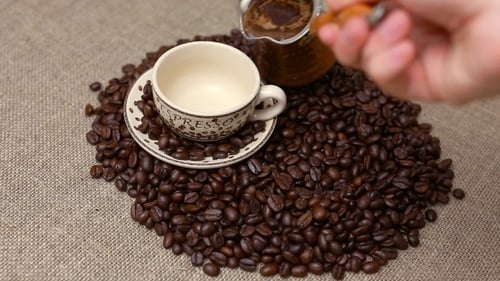 Turkish Coffee And Coffee Beans