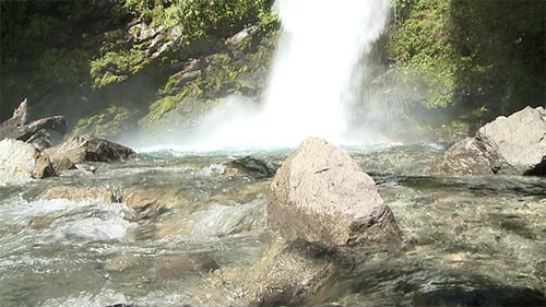 Waterfall Patagonien, Argentinien
