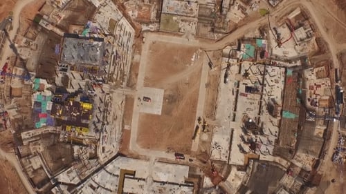 Building a Stadium Dron Moves Counterclock-wise