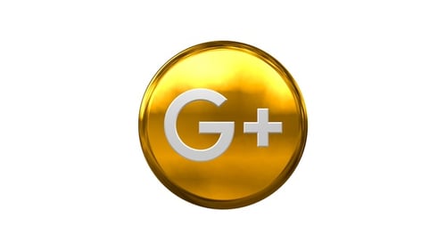 Golden 3D Google Plus Icon