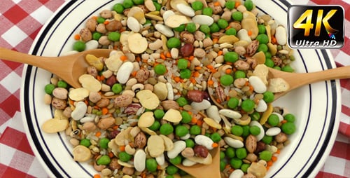 Assorted Dried Beans, Peas, and Lentils on Plate
