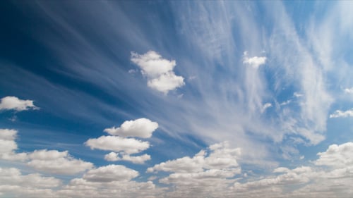 Time Lapse of Clouds Across a Blue Sky