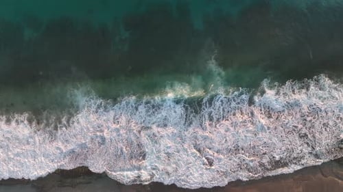 Texture of the sea and a beautiful sunset