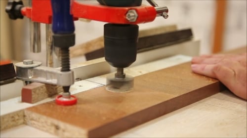 Working Drills Wooden Panel Drilling Machine