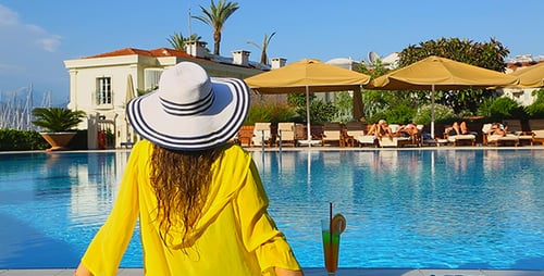 Woman In Swimming Pool
