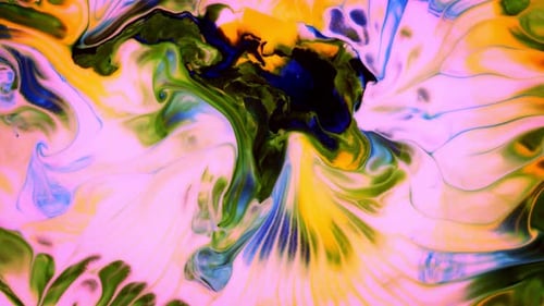 Arte abstracto de difusión de tinta colorida
