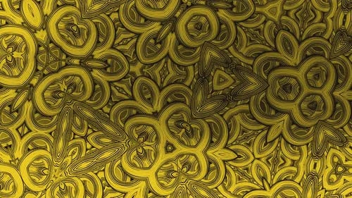 Intricate Decorative Morphing Kaleidoscope Line Art Background