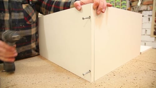 Assembling Furniture with a Power Drill