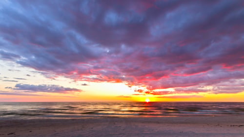 Sunset On The Sea
