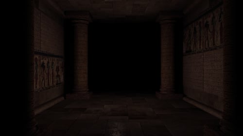 Animated Journey Through Ancient Egyptian Temple Corridor
