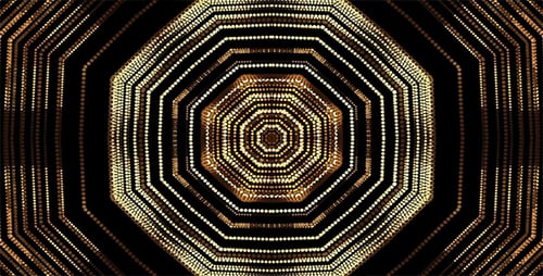 Dynamic Golden Geometric Particles Kaleidoscope Loop Background
