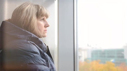 A Woman Looking Out the Window