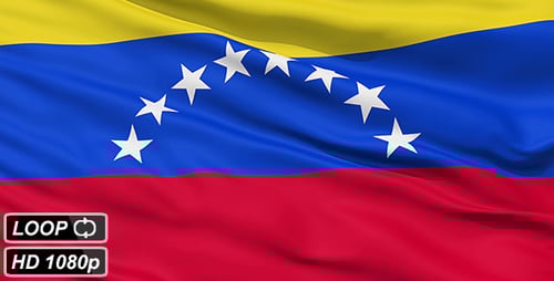 Waving Flag of Venezuela Animation Loop
