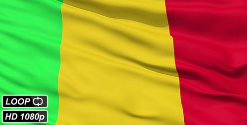 Realistic Waving Flag Seamless Loop Background Animation