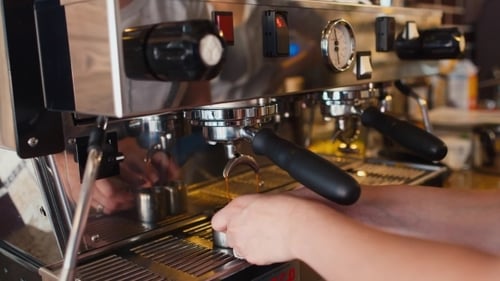 Professional Preparation Of Coffee In The Coffee