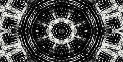 Sparkling Dots Kaleidoscope Geometric Pattern Loop Background