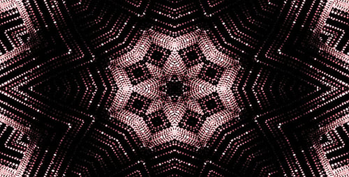 Glittering Abstract Kaleidoscope Pattern Loop Background
