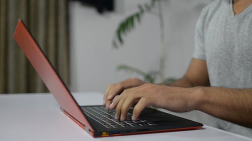 Man Working Online