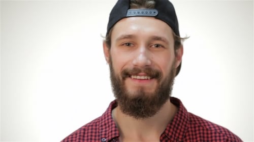 Young Bearded Student Man