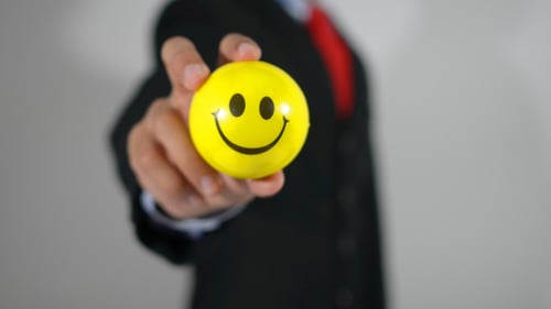Glücklicher Geschäftsmann, Smiley