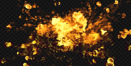 Dynamic Fiery Explosion Burst Effect