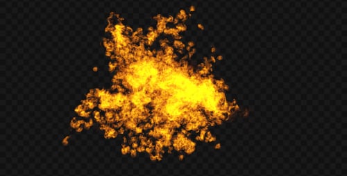 Realistic Fire Explosion with Disintegration Effect