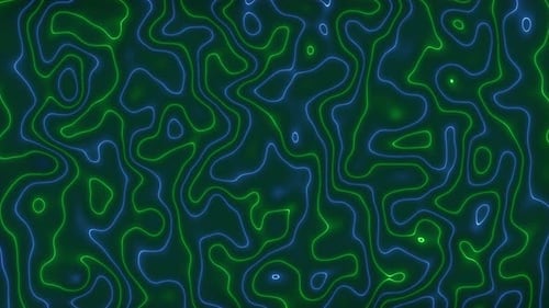Blue Green Neon Light Marble Liquid Animated Background