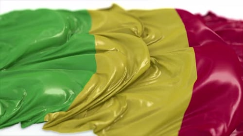 Smooth Fabric Flag Waving Loop with Matte and Shiny Textures