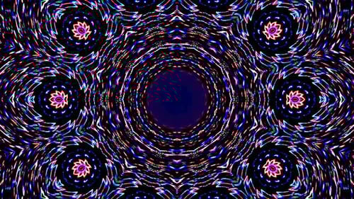 Vibrant Abstract Kaleidoscope Light Tunnel Background