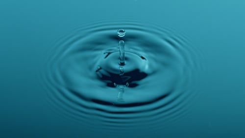 Macro Shot of a Turquoise Water Ripple