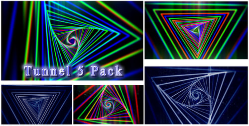 Tunnel Creative Vj Abstract Background (5 Pack)