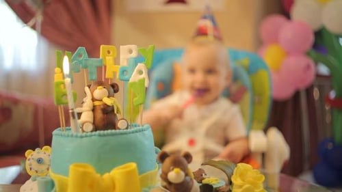 Charming Baby's First Birthday Cake Celebration