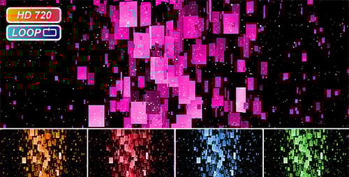 Abstract Falling Geometric Squares Background Loop Animation