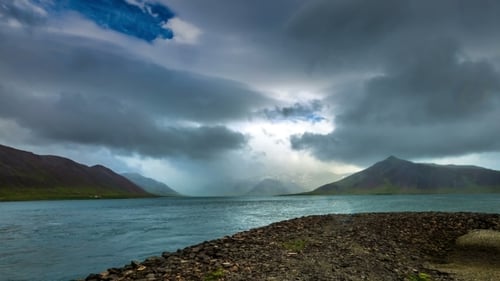 The Storm Clouds Over The Mountains